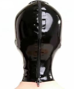 Full latex masker - Neus beademing buisjes - Fetisj - BDSM - Erotische maskers - 4MM Dikte latex - Maat L/XL — thumbnail 2