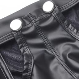 LekkerStout PU Boxershort Met lange Pijpen - Open Kruis - Zwart - Sexy Herenondergoed | L | ( LS067 ) — thumbnail 3