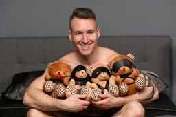 Master Series - Sexy Cadeau - Kinky Knuffel Beer - Vegan Leer - Zwarte en Licht Perzikkleurig — thumbnail 13