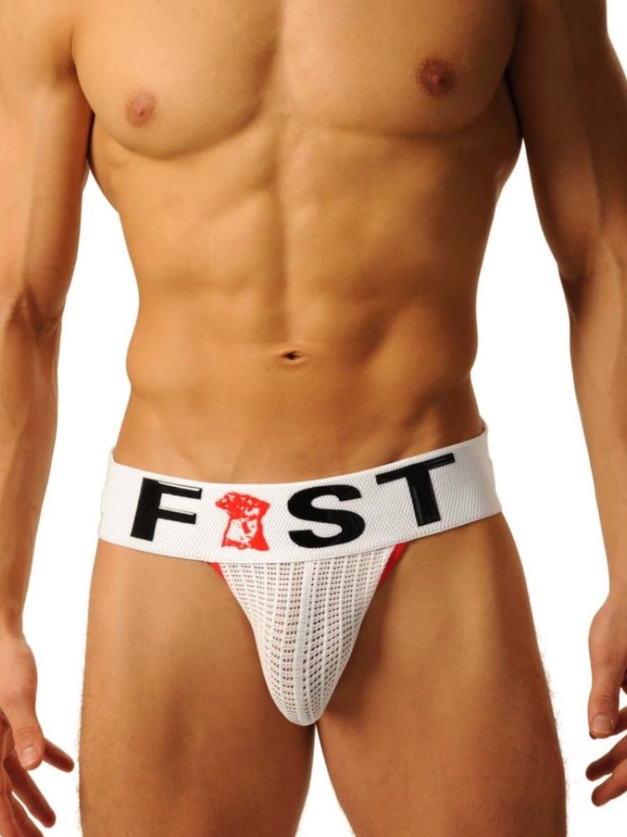 Fist Logo Jockstrap wit maat medium — afbeelding 1