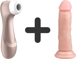 Satisfyer Pro 2 met EasyToys Realistische Dildo - Voordeel Set Bundel - Plezier voor Haar, Vrouwen en Koppels - Vibrators voor Vrouwen - Sex Toys voor Vrouwen - Erotische Giftset - Cadeau Vrouw — thumbnail 1