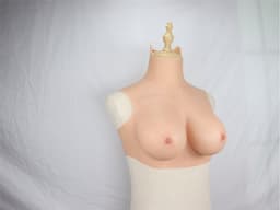 Korte grote borstprothesen - E Cup - 100% hypoallergene medische siliconen - Wearable Borst - Kunstmatige Nep Borst - Korte Valse Borsten Borst - Siliconen Huid Bodysuit - Voor Crossdresser - Transgender - Mastectomie - Body4Everybody — thumbnail 1