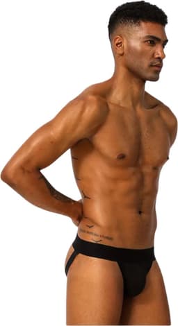 LekkerStout 3-Pack Jockstraps - Wit/Taupe/Zwart - Sexy Herenondergoed | L | ( LS184 ) — thumbnail 7