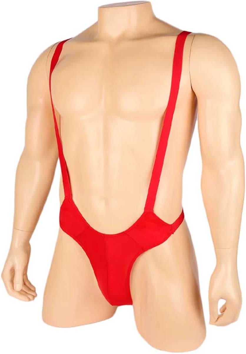 Erotische mankini lingerie - Heren bodysuit - Club kleding - Jarretel - Jockstrap - Backless - Sexy — afbeelding 1