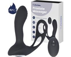 MyFantasy Prostaat Stimulator met Cockring - 42°C Prostaat Vibrator - Vibrerende Buttplug met Afstandsbediening - Sex Toys voor Mannen & Koppels - Anaal Vibrator - Anale Speeltjes - Vibrerende Buttplug Dildo - Kamasutra Seksspeeltjes Zwart