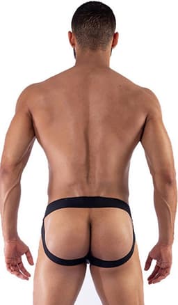 Mister b neoprene jockstrap black purple xl — thumbnail 2
