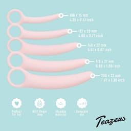 Teazers - Vaginale Dilator Set - Dilator Vrouw - Vaginisme Set - Dildo Set - Bekkenbodemtrainer Vrouw - Vaginale Gezondheid - Lichtroze — thumbnail 3