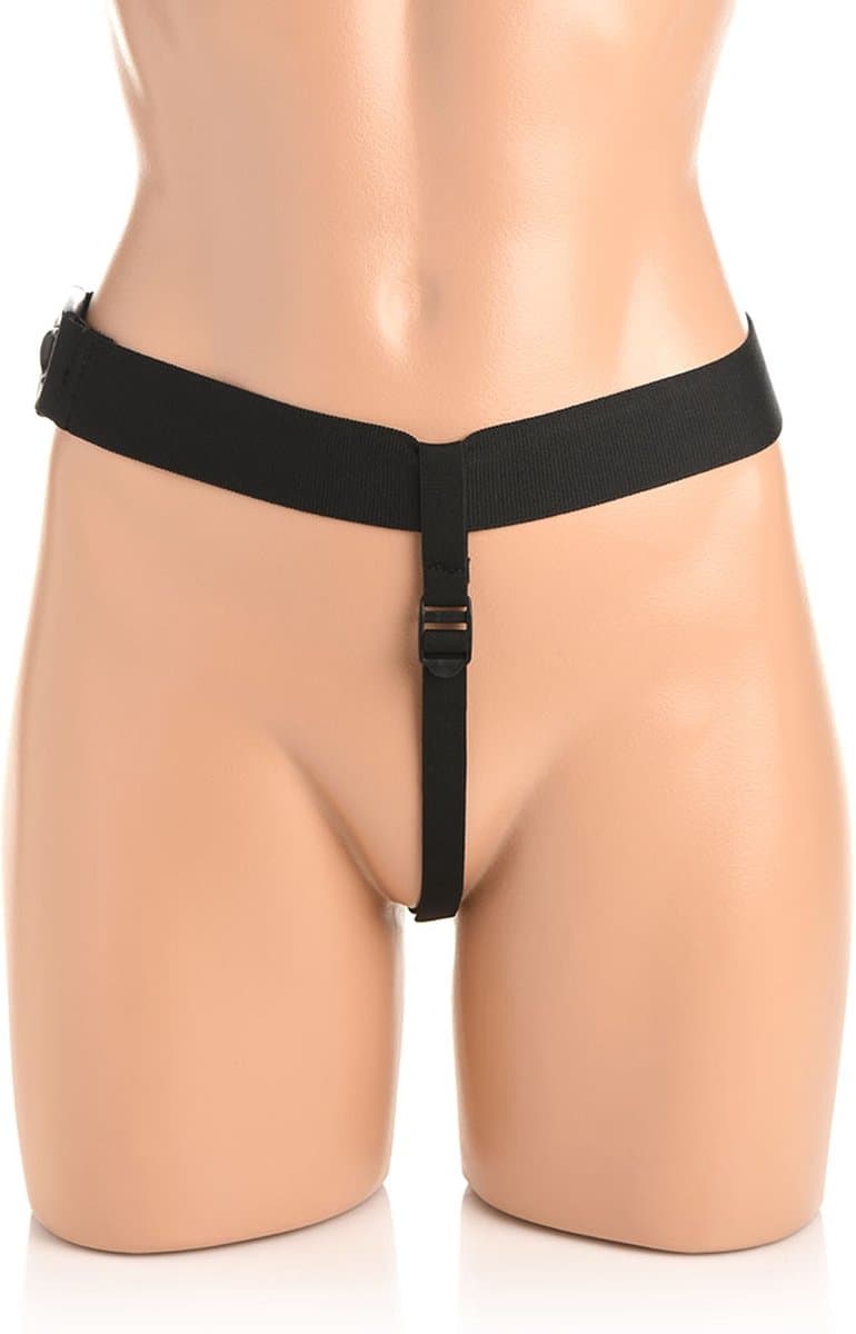 XR Brands AH050 - Bum-Tastic 28X Silicone Anal Plug with Harness & Remote Control — afbeelding 1
