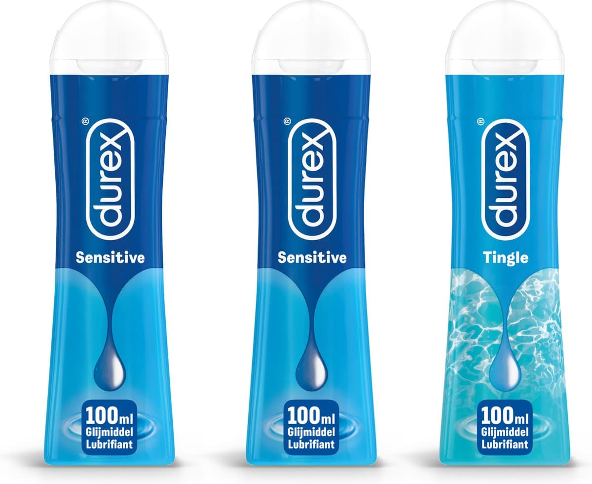Durex - 300ml Glijmiddel - Play Sensitive 2x100ml - Play Tingle 1x100ml - Voordeelverpakking — afbeelding 1