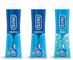 Durex - 300ml Glijmiddel - Play Sensitive 2x100ml - Play Tingle 1x100ml - Voordeelverpakking — thumbnail 1
