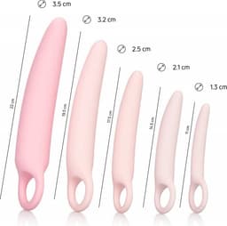 Segretoys - Siliconen Dilator Set voor Vaginisme - Zachte Dildo Set - Ondersteuning bij Vaginisme, Vulvitis of Bekkenproblemen - Vaginale Training - Seksspeeltjes voor Vrouwen - Set van 5 - Roze — thumbnail 6