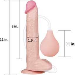 Realistische Spuitende Dildo – 23 cm — thumbnail 2