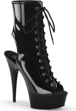 Pleaser - DELIGHT-1016 Plateau Laarzen - US 12 - 42 Shoes - Zwart — thumbnail 1