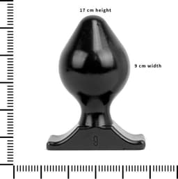 All Black Buttplug 17 x 9 cm - zwart — thumbnail 3