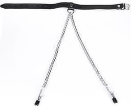 Halsband met tepelklemmen - Zwart — thumbnail 3