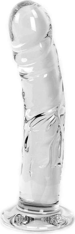 Glazen Dildo rond - transparant — thumbnail 1