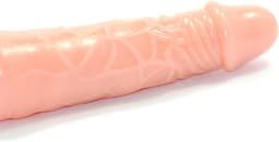 Realistische Dildo Vibrator Blank - Realistisch geaderd - Flexibele schaft - Blank - Jelly - Spannend voor koppels - Sex speeltjes - Sex toys - Erotiek - Sexspelletjes voor mannen en vrouwen – Seksspeeltjes - Stimulator — thumbnail 4