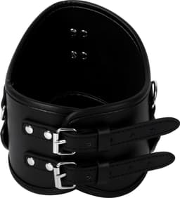 Banoch - Posture collar black extra - pu leer - zwart - bdsm — thumbnail 8