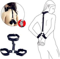 Bdsm Bondage Submissive Zwart Bondage Fetish Slave Handboeien & Enkelboeien Volwassen Erotische Speeltjes Voor Vrouw Koppels Spelletjes Sex Producten — thumbnail 2