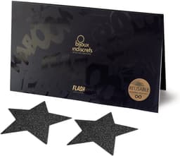 Bijoux Indiscrets Flash Ster Tepelversiering - Zwart — thumbnail 1