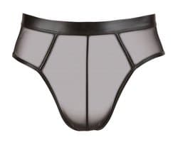 Wetlook Slip Met Open Achterkant - Zwart