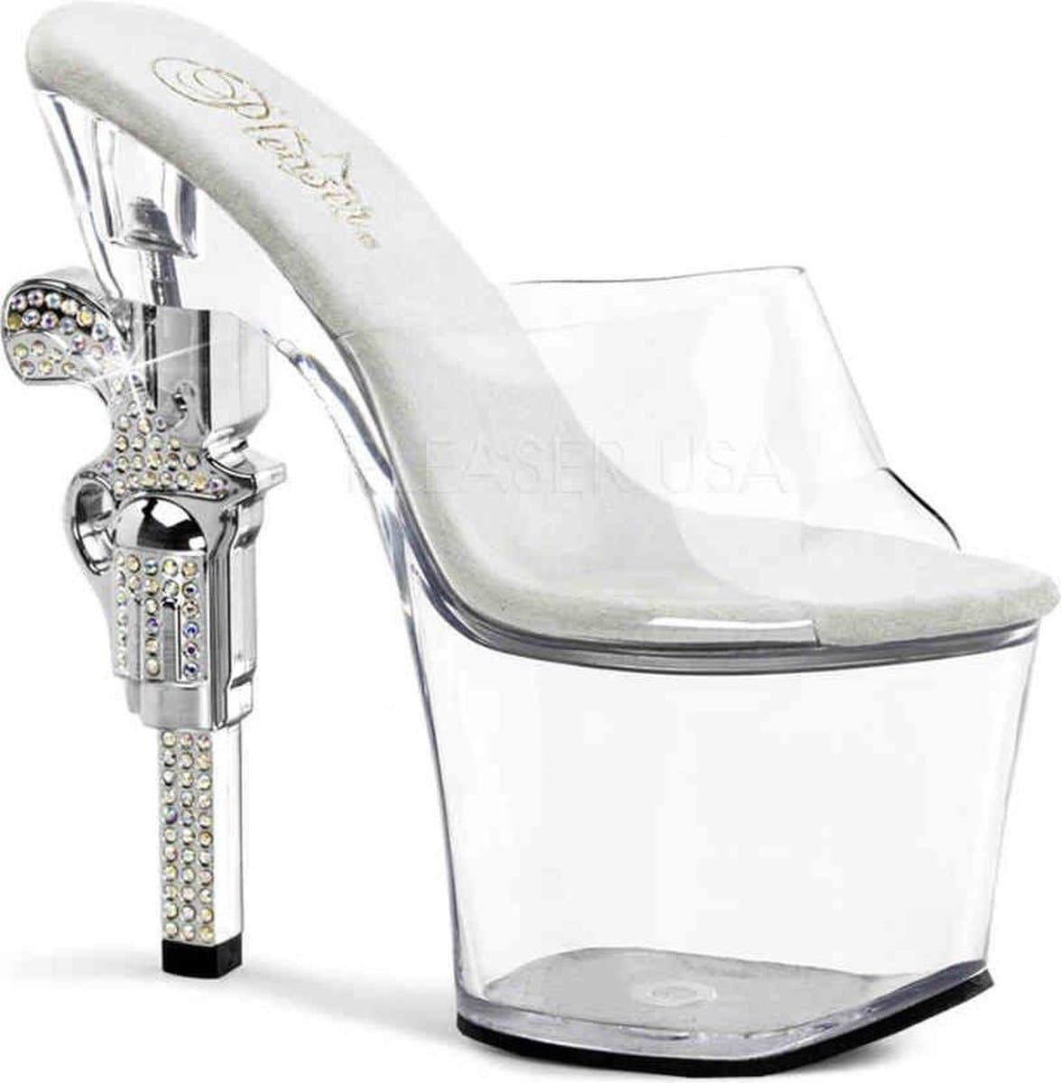 Pleaser - REVOLVER712 Muiltjes - Paaldans schoenen - 40 Shoes - Wit — afbeelding 1