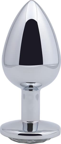 Banoch - Buttplug Aurora Clear  Large - Metalen buttplug - Diamant steen - Wit — thumbnail 9