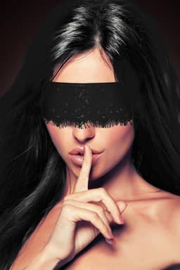 Ouch! Mystère Lace Mask Blinddoek - Zwart — thumbnail 7