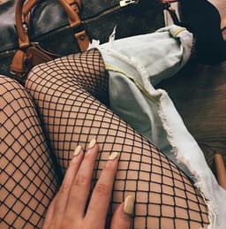 Panty - Netpanty - Sexy lingerie - Zwart — thumbnail 1