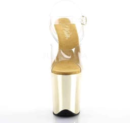 Pleaser - FLAMINGO-808 Sandaal met enkelband, Paaldans schoenen - Paaldans schoenen - 40 Shoes - Goudkleurig — thumbnail 2