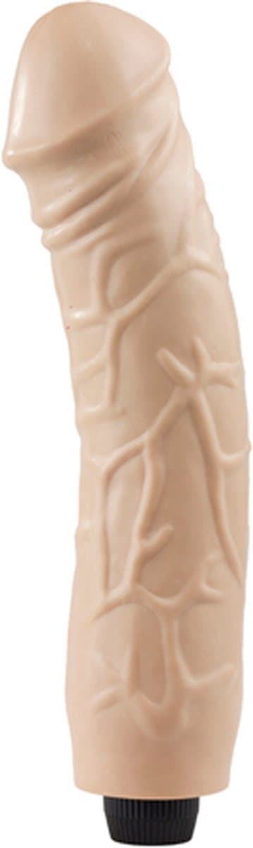 You2Toys – Giant Lover XXL Vibrator met Aders en Verdikte Eikel – 33 cm – beigeig — afbeelding 1