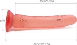 You2Toys – European Lover Dildo met Stevige Zuignap voor de Harde Solo Aanpak Licht Flexibel – 23 cm – beigeig — thumbnail 2