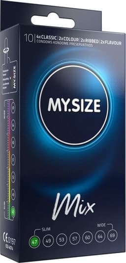 MY.SIZE MIX - Condooms - 47 mm pasvorm - Variatiepakket - Comfortabele pasvorm — thumbnail 1