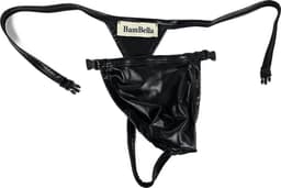 BamBella® open kruis string Maat L/XL nep leer voor mannen - BDSM Erotische Sex kleding — thumbnail 1