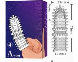A-Spot Vinger sleeve Siliconen NR4