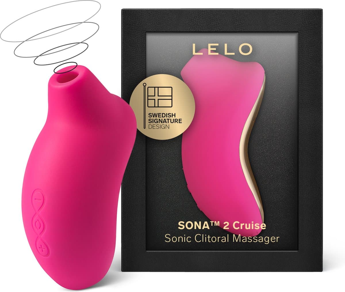 LELO SONA 2 Cruise – Sonische Clitorale Stimulator – Waterdicht – Cruise Control – Cerise — afbeelding 1