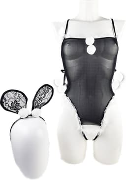 BamBella ® Sexy erotische Cosplay Rollenspel kleding outfit dames konijn Zwart — thumbnail 2