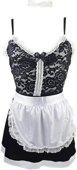 BamBella ® Sexy erotische made schoonmaakster uniform - Maat M/L - Rollenspel kleding outfit dames — thumbnail 8