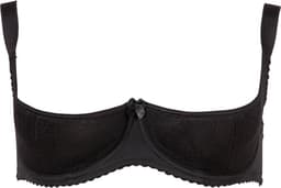 Cottelli Plus Size – Mooi Verfijnd Open Beha met Licht Gevoerde Cups voor een Eerste Klas Uitstraling – Maat 90D – Zwart — thumbnail 4