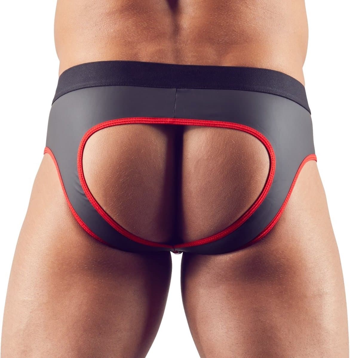 Slip Met Open Achterkant - Zwart/Rood — afbeelding 1