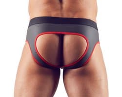 Slip Met Open Achterkant - Zwart/Rood