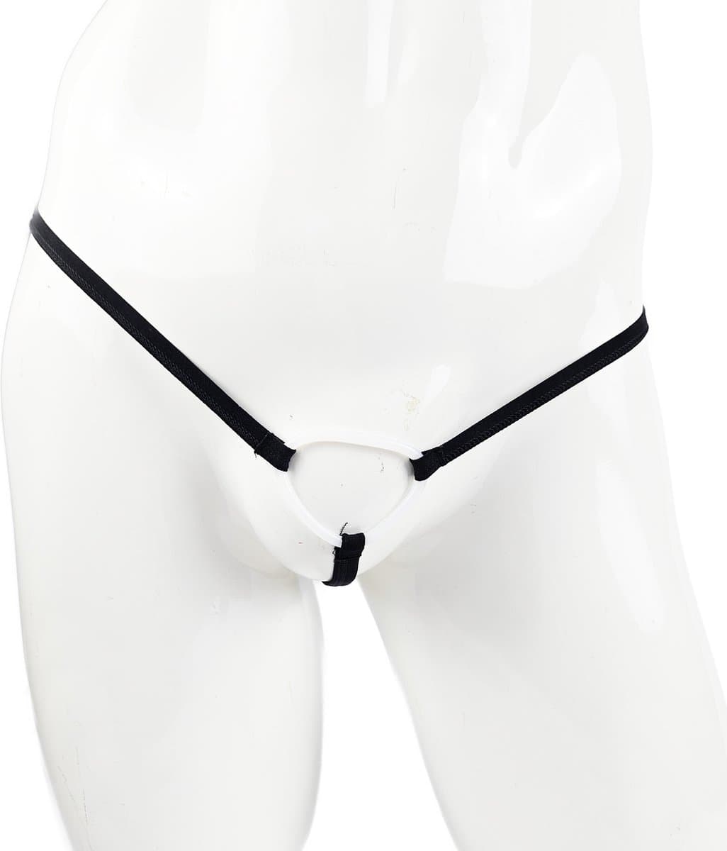 BamBella ® - Sexy Erotische bondage Lingerie Maat L/XL onesize Heren onderbroek Zwart mannen — afbeelding 1