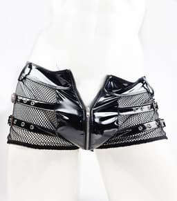 BamBella ® - Boxer short Maat M Datex Zwart (Latex en stof SM kleding BDSM erotische heren kleding — thumbnail 5