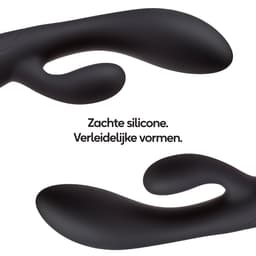 Eva® Nova - Rabbit Vibrator - Clitoris & G-spot Stimulatie - Verleidelijke Audio Verhalen - Fluisterstil & Discreet - Sex toys voor Vrouwen - Vibrators voor Koppels - Seksspeeltjes - Vibrators voor vrouwen - Cadeau voor vrouw - Obsidian Black — thumbnail 4