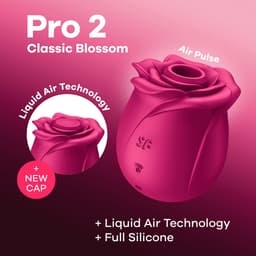 Satisfyer Pro 2 Classic Blossom | 7cm | Liquid Air Technologie | Air Pulse Vibrator | 11 drukgolfprogramma's | Oplaadbare batterij | Waterdicht (IPX7) | Huidvriendelijke siliconen — thumbnail 2