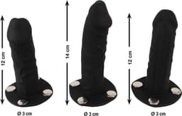 Bad Kitty Triple Voorbind Dildo - Inclusief 3 Dildo's - Vaginale en Anale Dildo voor Draagster - Stijlvolle look en Verstelbaar - Maat L/XL — thumbnail 2