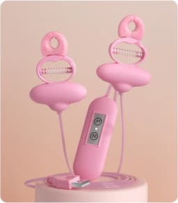 Tepelvibrator met Halsband- Tepelklemmen - Borst - Tepel - Vibrator - Trillen - Nekband — thumbnail 2