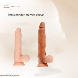 Erodit® Realistische penis condoom sleeve met cockring, sleeve verlenging condoom, vertraging van ejaculatie, harde erectie, verbetering van het uithoudingsvermogen, seksspeeltje voor mannen, Erotiek voor Mannen, Koppels — thumbnail 9