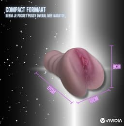 VIVIDIA Pocket Pussy voor Man - 2-in-1 Realistische Vagina & Anus - Masturbator voor Man - Kunstvagina én Kunstanus in één - Sex Toys voor Mannen – Sekspop - Blank (Beige) — thumbnail 11