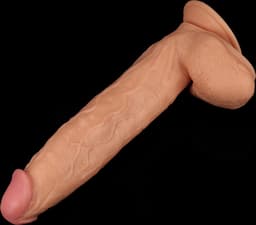 Legendarische Realistische XXL King Size Dildo 30 cm lang en 6.0 cm dik - Levensechte Grote Dildo 30 cm lang - Realistische dildo met balzak en stevige zuignap - Realistische Dildo Met Zuignap en Balzak — thumbnail 4